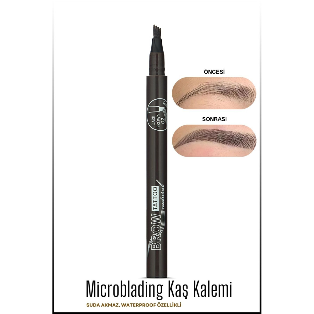 Kaş Kalemi Doğal Görünüm Yeni Profosyonel Natural Kaş Dövme Kalemi Long Lastıng&waterproof No:02