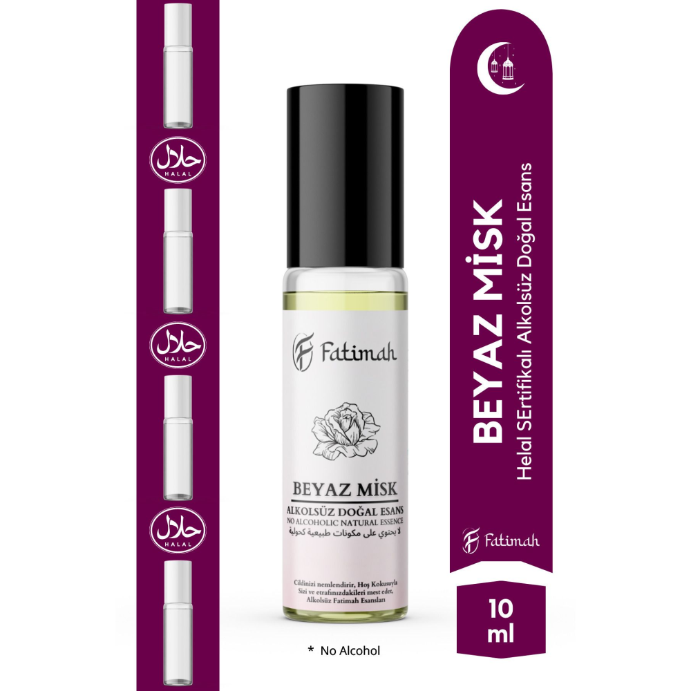 Beyaz Misk Kokusu Doğal Esans Esans Esansiyel Yağ Roll On Esans Natural 10ml