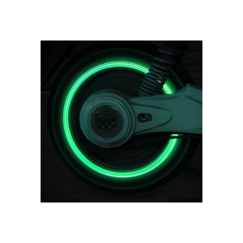 Fosforlu Floresan Led Yeşil Pilsiz Araba Motorsiklet Lastik Sibop Kapaği (2 Adet)