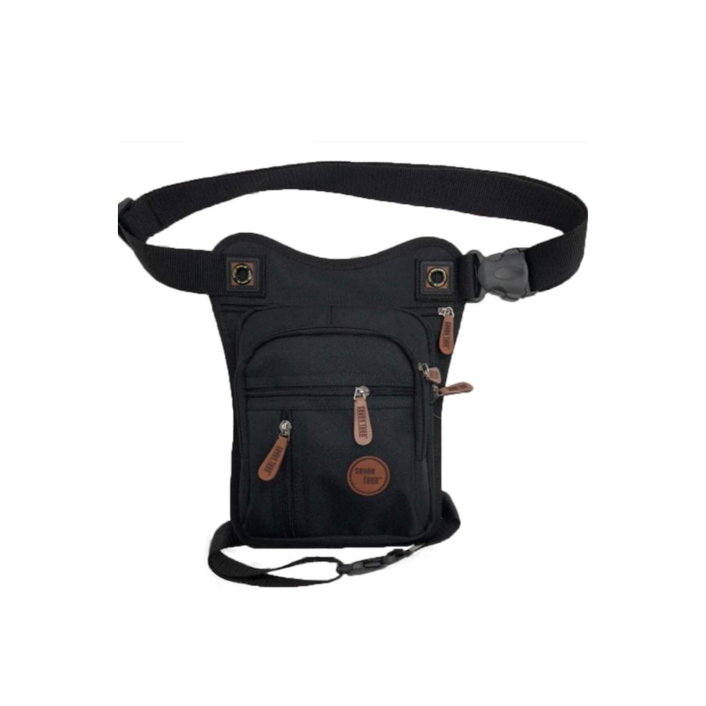 Kanvas Kumaş Çok Gözlü Bel Bacak Omuz Göğüs Motorcu Çantası