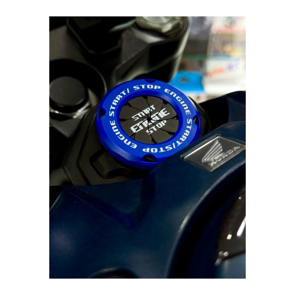 MOTOSİKLET MAVİ KONTAK KORUYUCU AKSESUAR DEKORATİF DÖNEN KAPAK