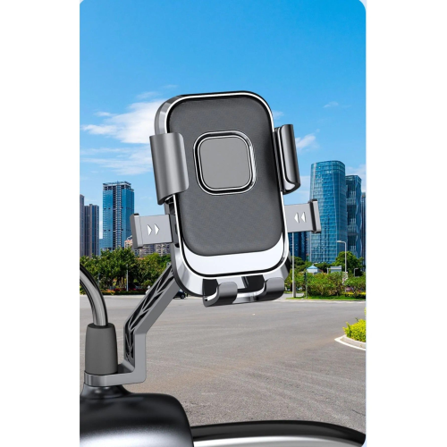 Ayarlanabilir Bisiklet Scooter Motosiklet Otomatik Tuşlu Motorsiklet Ayna Bağlantılı Telefon Tutucu