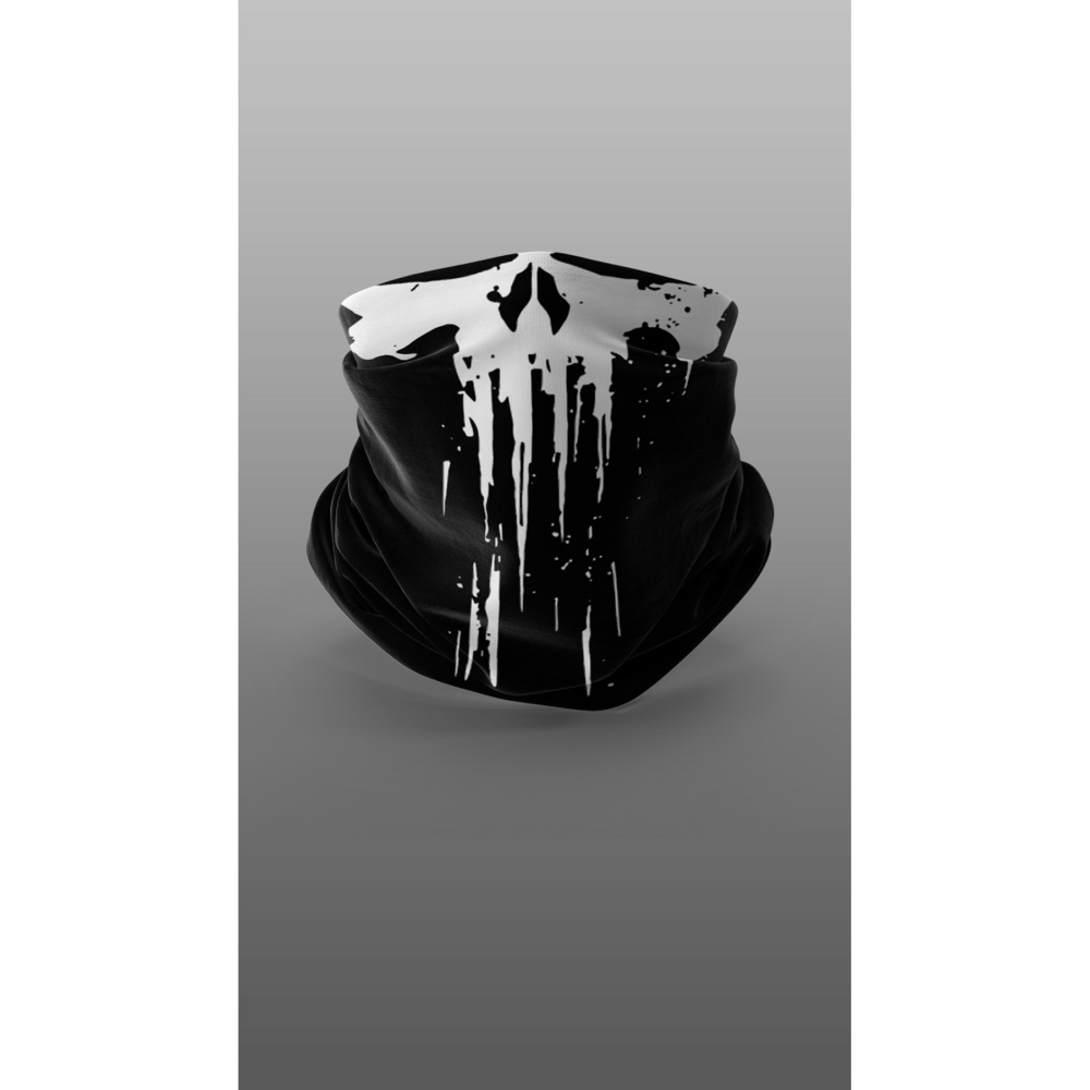 Punisher Motorcu Buff Maske Outdoor Boyunluk Unisex Bandana