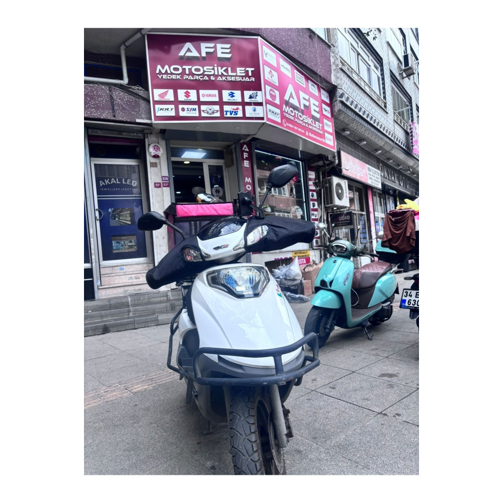 RKS Spontini 110 ve Scooterlar İçin Kışlık Elcik - Su Geçirmez, Rüzgar Koruması, Kaliteli