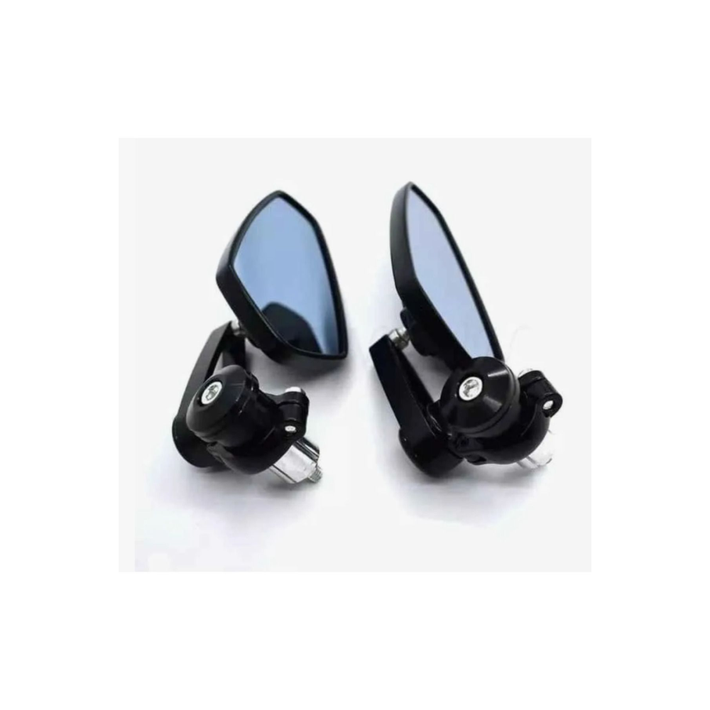 Motosiklet Gidon Aynası ( Mavi Cam ) Siyah Renk