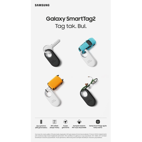 El-t5600 Galaxy Smarttag 2 Kablosuz Akıllı Tag - Beyaz (EL-T5600BWEGTR)