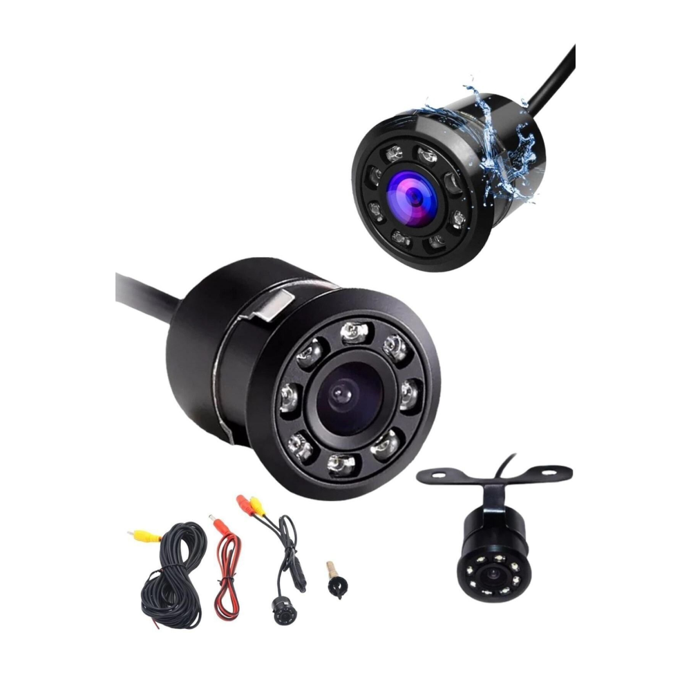 Araç Geri Görüş Kamerası Gece Görüşlü +hd Mesafe Çizgili Su Geçirmez