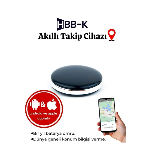 Hbb-k Ios & Android Uyumlu Airtag Akıllı Gps Takip Cihazı