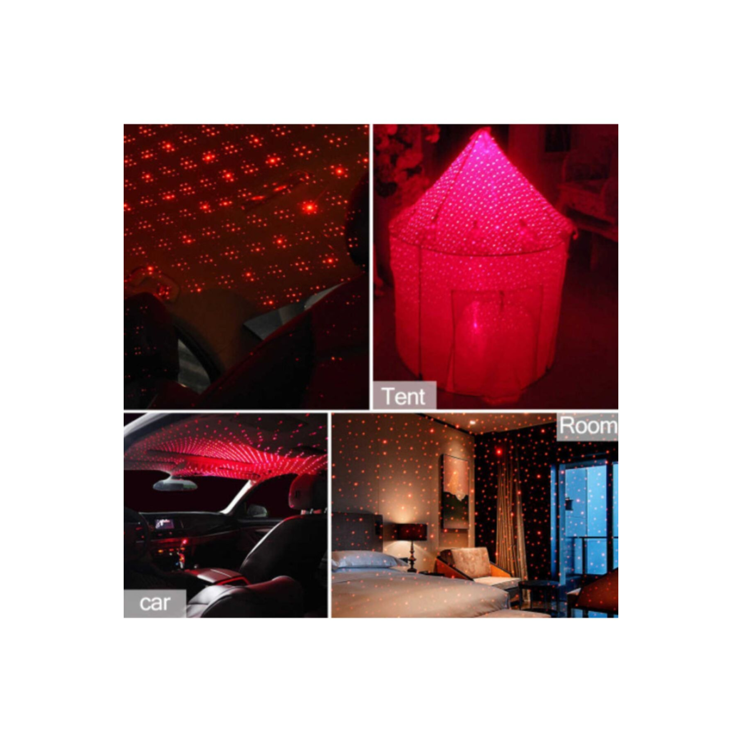 Usb Lazer Projektör Disco Işık Mini Led Yıldız Etkisi 4mod Özelliği