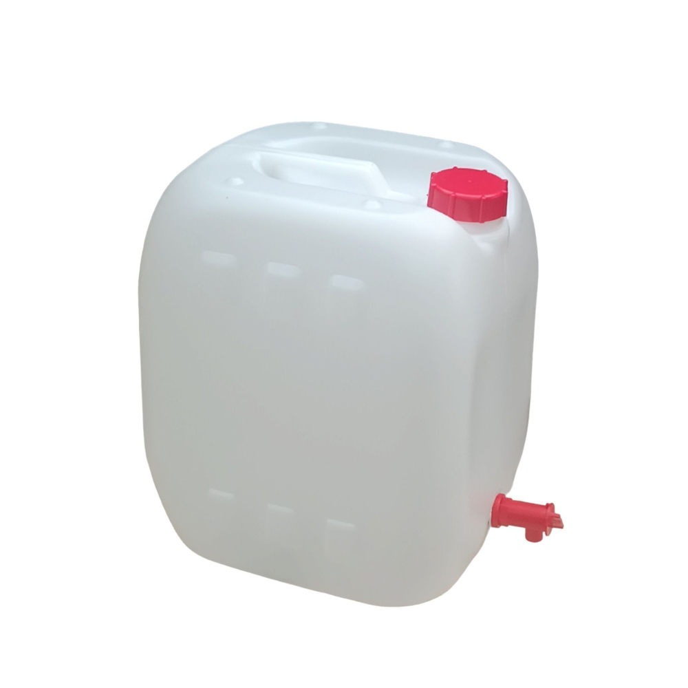 20 Litre Kalın Sanayi Tipi Musluklu Bidon Beyaz