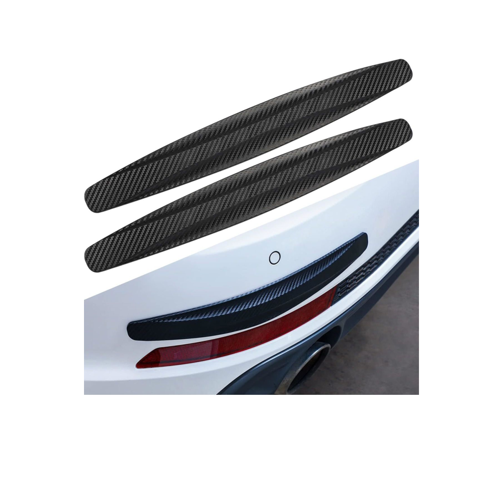 5D Karbon Esnek Tampon Koruma Bandı Tampon Koruyucu Şerit Yumuşak Bant 2'li Paket Siyah Karbon