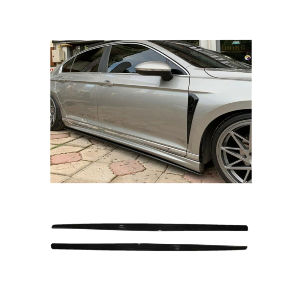 Mercedes W204 2006-2014 F30 Düz Model Yan Marşpiyel Eki 4 Parça Piona Black