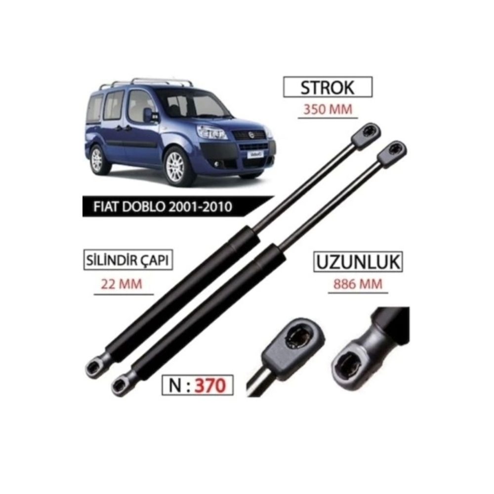 Fiat Doblo Bagaj Amortisörü Takım Sağ Sol 2001-20009