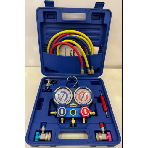 2'li Manifold Seti (ÇANTALI) - Otomotiv Için 1.5m Hortumlu R134 A R22 R404 A R410 A Gaz