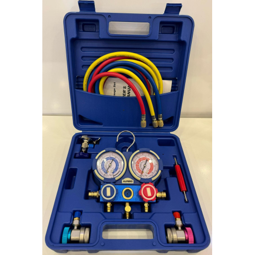 2 Valfli Manifold Gösterge Kiti 1.5m Hortumlu Çantalı R134 A R22 R404 A R410 A Gaz
