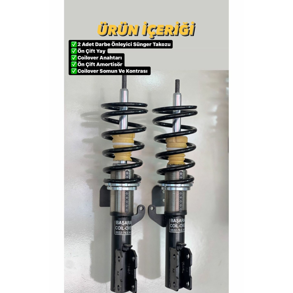 Renault 9 /Broadway Uyumlu Coilover Ayarlı Amortisör 10 CM (Ön Teker)