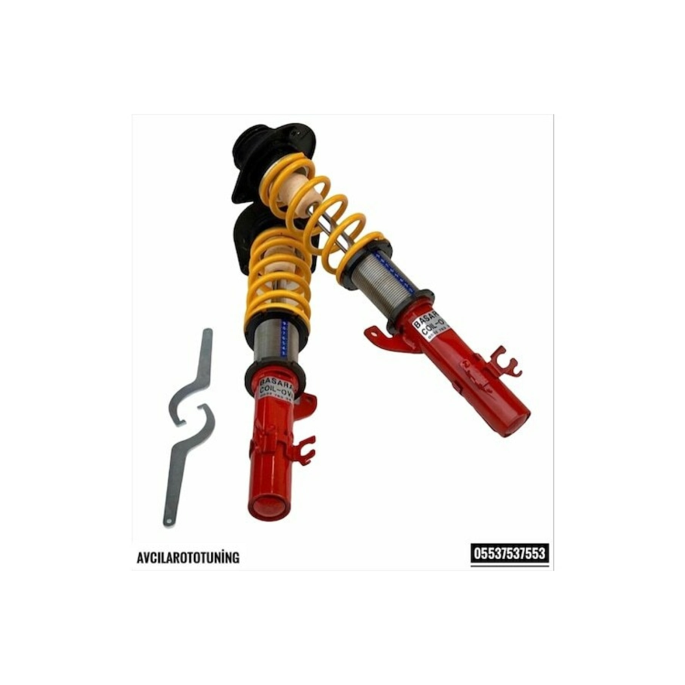 Scirocco 2009 Başaran Coil Coilover Coliver Spor Yay 'lı Ayarlı Amortisör 10cm