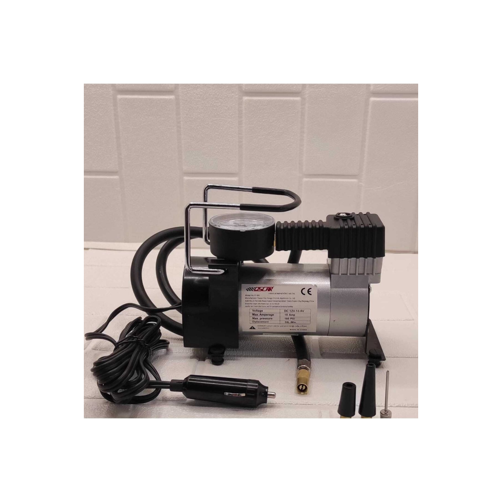 Oto Araç Pompa 150 Psi 12v Çakmaklık Girişli Metal Gövde Hava Kompresörü