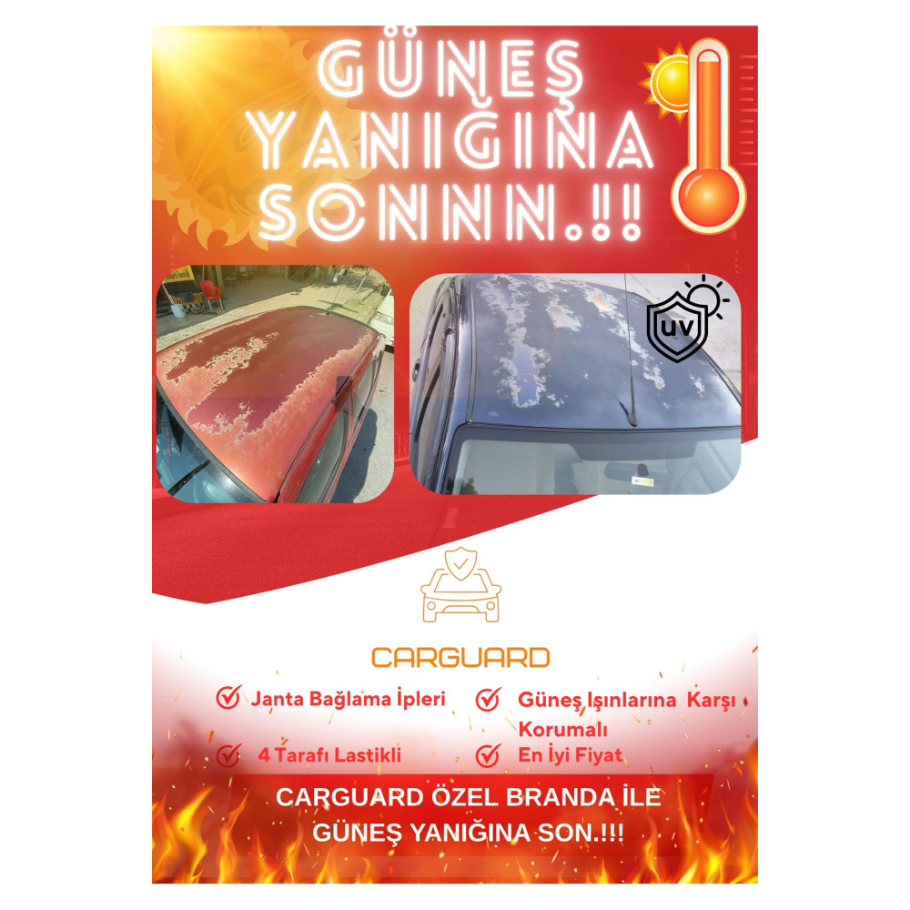 Tüm Hatchback Araçlar Ile Uyumlu Lüks Miflonlu Araba Brandası Çadır Örtü