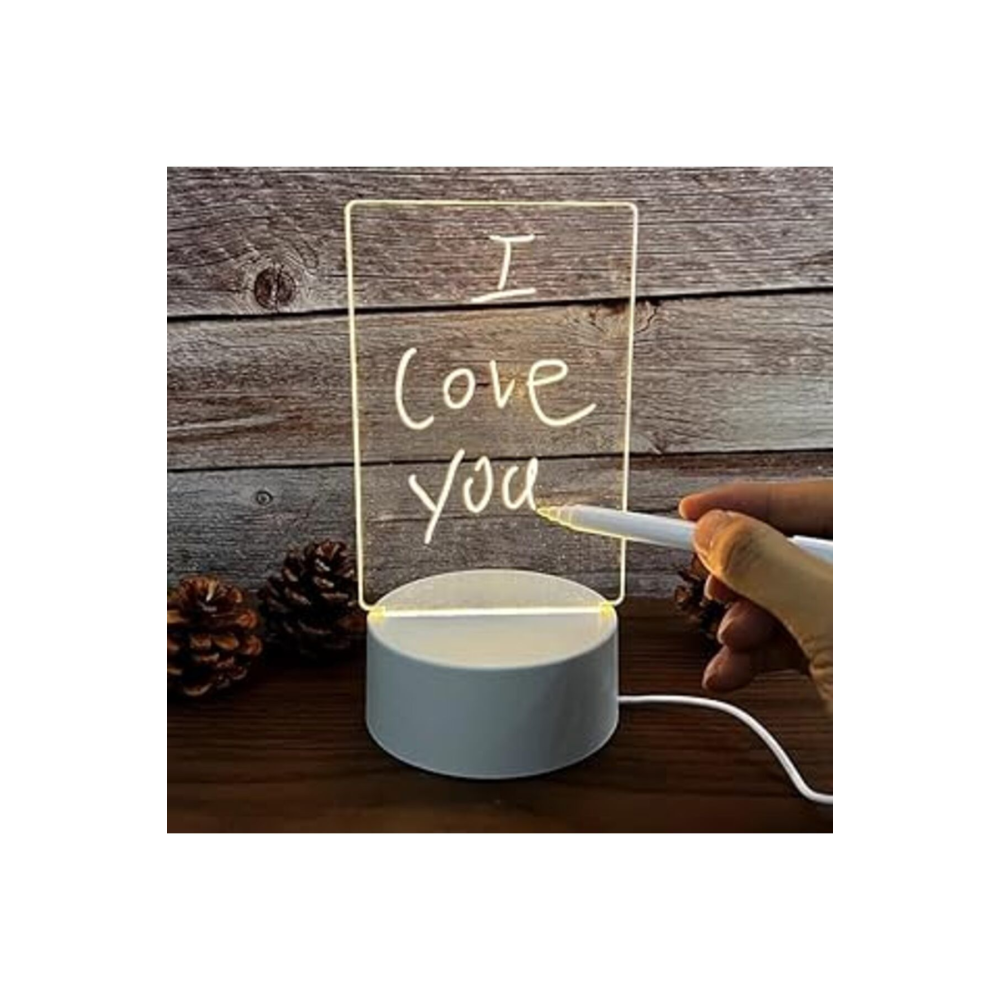 Led Çizim Tableti Gece Lambası Yazılıp Silinebilir Sevgiliye Hediye Çocuk Not Mesaj