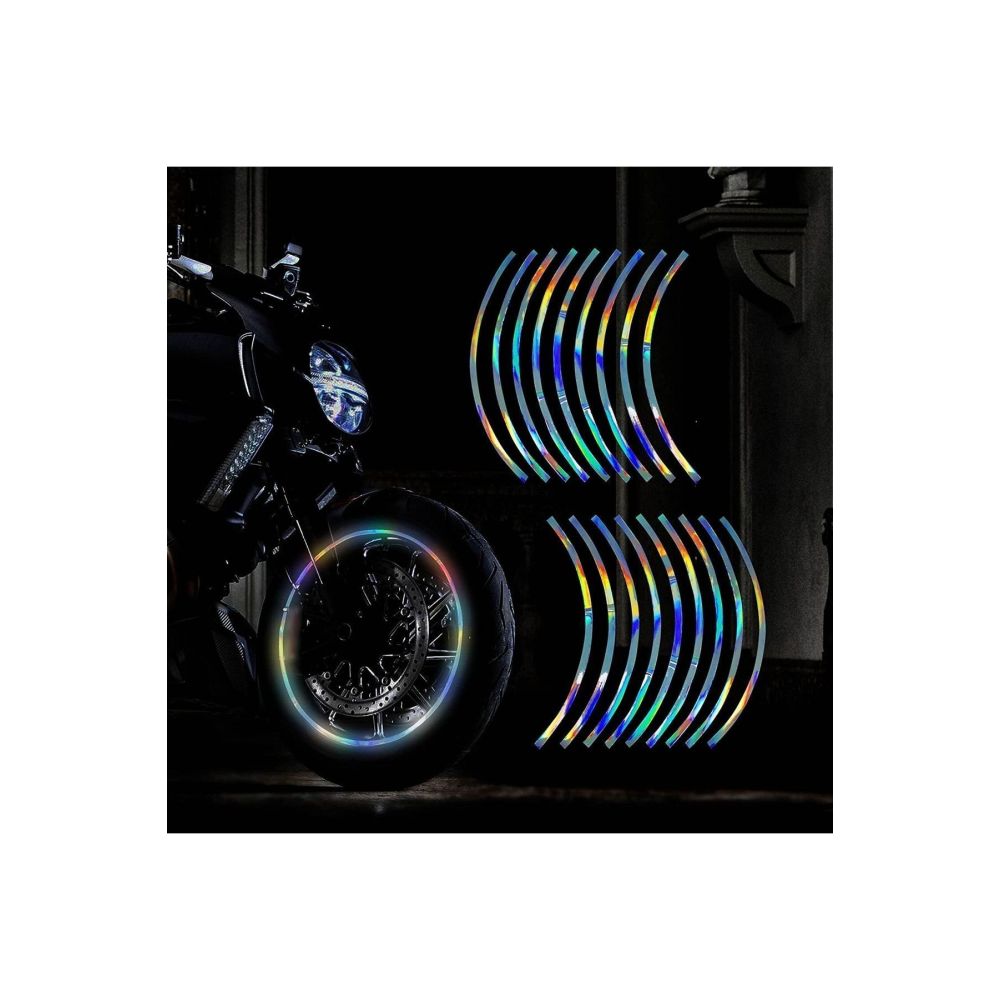 Hologram Tekerlek Şerit Moto Araba Uyumlu Oto Aksesuar Motorsiklet Aksesuar Sticker