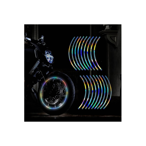 Hologram Tekerlek Şerit Moto Araba Uyumlu Oto Aksesuar Motorsiklet Aksesuar Sticker