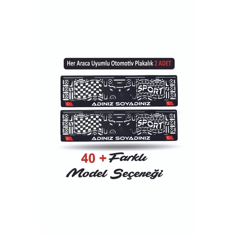 Kişiye Özel Isimli Plakalık 2 Adet Her Araç Için Uygun Plakalık