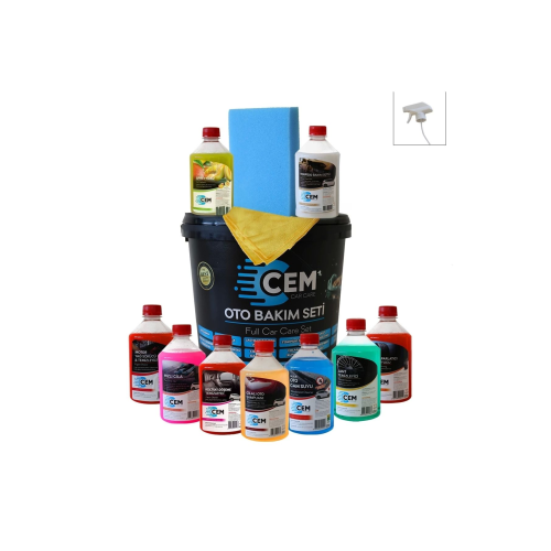 12 Parça Full Oto Bakım Seti, Araç Temizlik Seti