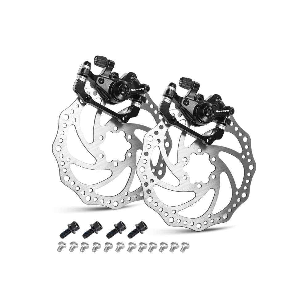 Bisiklet Mekanik Disk Fren Kaliper Seti Kaliper Rotor 160mm 6 Vidalı Balatalı