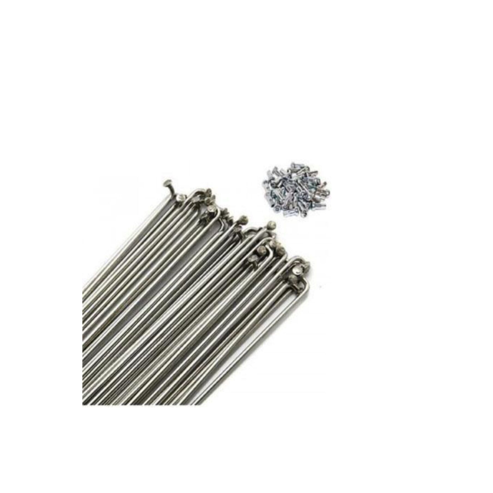 Bisiklet 26 Jant Teli 2mm X 255 [36 Adet] Çift Kat Jantlar Sılver