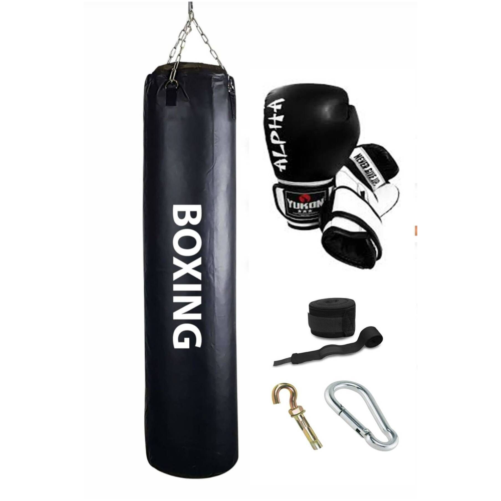 120x32cm Kum Torbsı Boks Bndajı Boks Ediveni Tavan Askı Aparatı Dolu