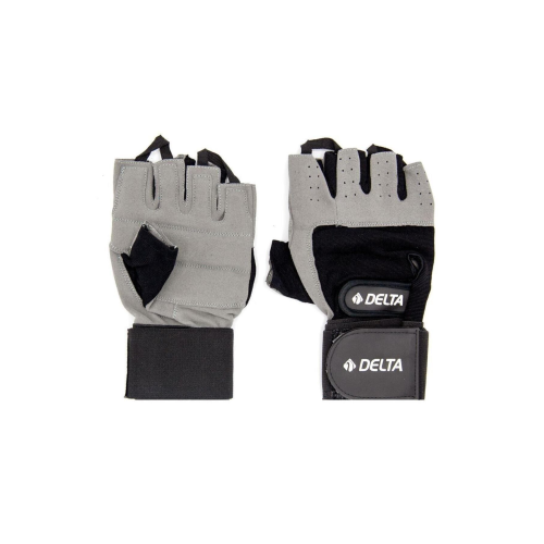 Uzun Bilek Bandajlı Gri Ağırlık Body Fitness Eldiveni - Wrist Wraps