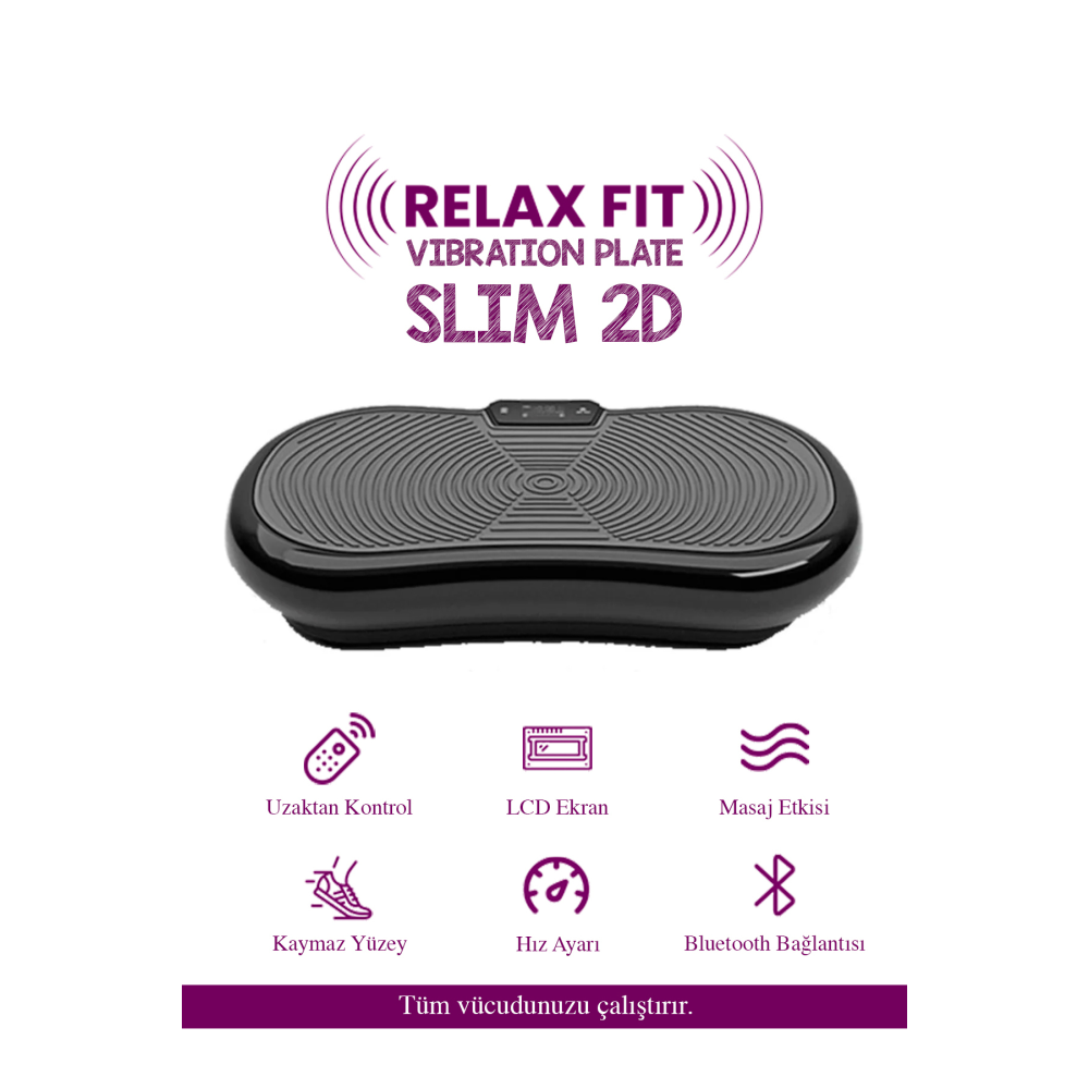 Slim 2d Vibration Plate Titreşimli Spor Egzersiz Fitness Aleti Cihazı