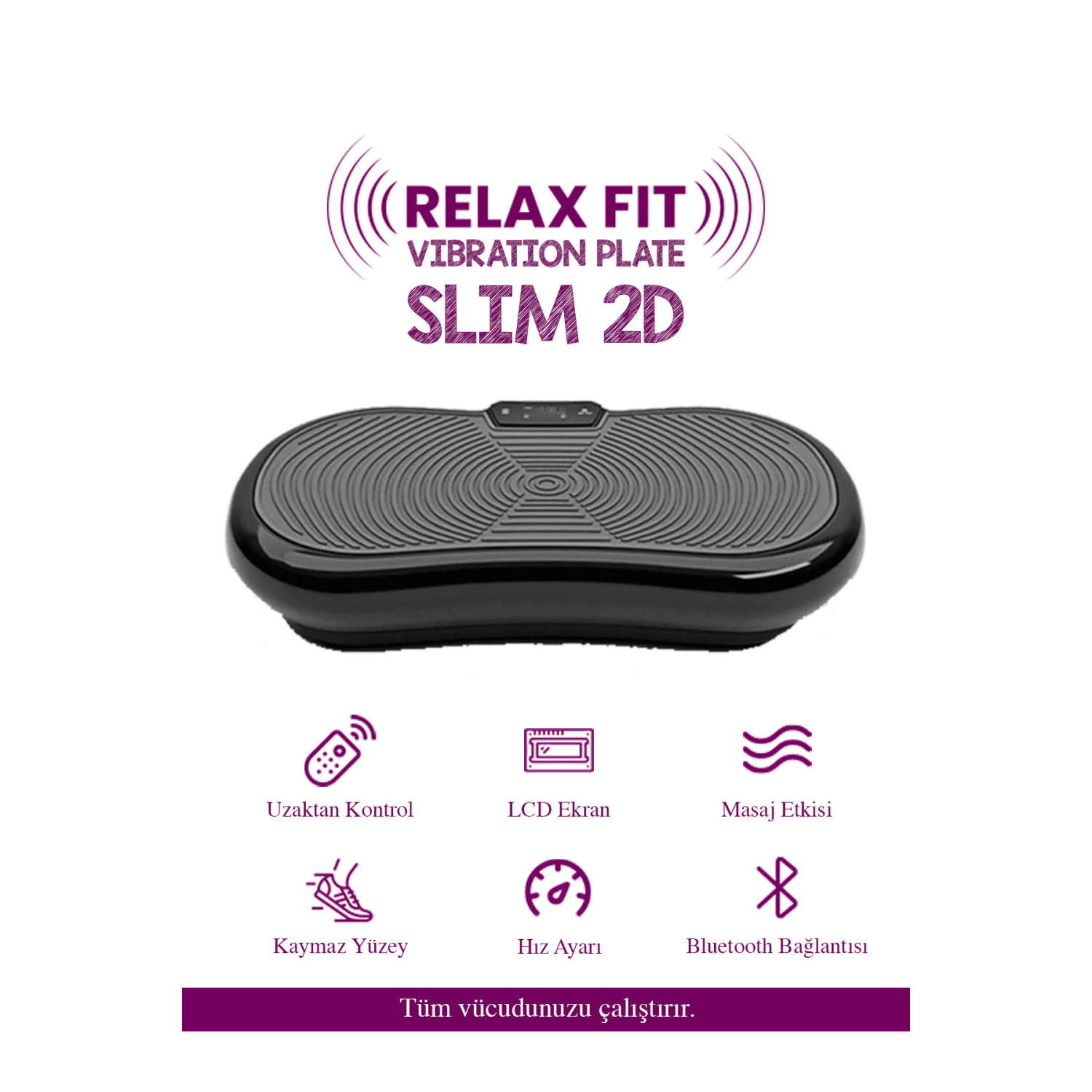 Slim 2d Vibration Plate Titreşimli Spor Egzersiz Fitness Aleti Cihazı