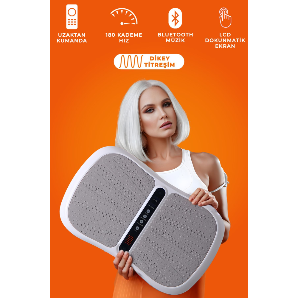 Yüksek Titreşimli Spor Aleti Zayıflama Sıkılaşma Cihazı Vibration Plate 180 Kademe Hız