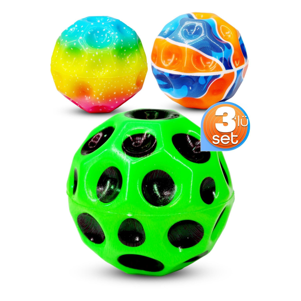 3lü Yükseğe Zıplayan Top Galaxyball Galaksi Uzay Ay Topu Aşırı Zıplayan Monball Bahçe Oyuncağı