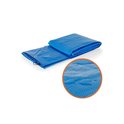 4x4 Metre Mavi Su Geçirmez Pullu Çadır Branda Tente Yağmurluk Gölgelik Mavi-beyaz