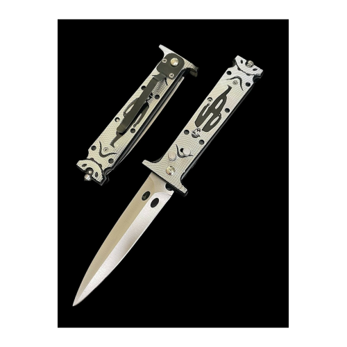 Kamp Outdoor Çakısı Charli Chaplin Otomatik Kemer Klipsli Emniyet Kilitli Çakıı 23 Cm