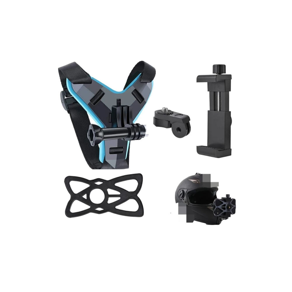 Aksiyon Kamera Kask Alt Çene Bağlantı Aparatı Telefon Tutucu Set Go Pro Motorsiklet