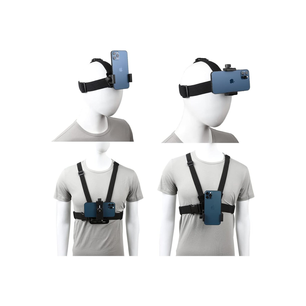 Aksiyon Kameralar Ve Telefonlar Ile Uyumlu Kafa Bandı Göğüs Bandı