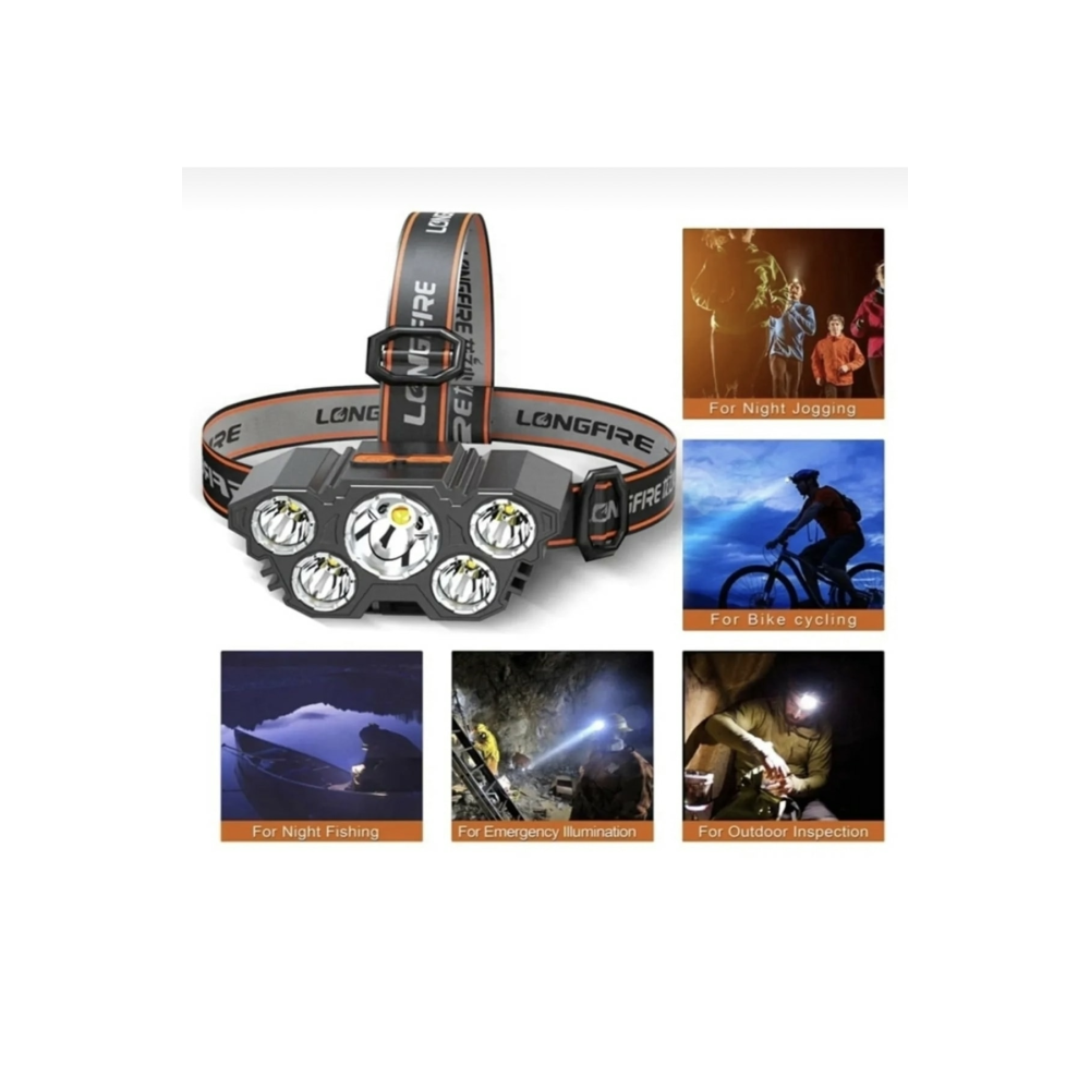 150w Ultra Güçlü Kafa Lambası kamp Balıkçı Feneri şarjlı