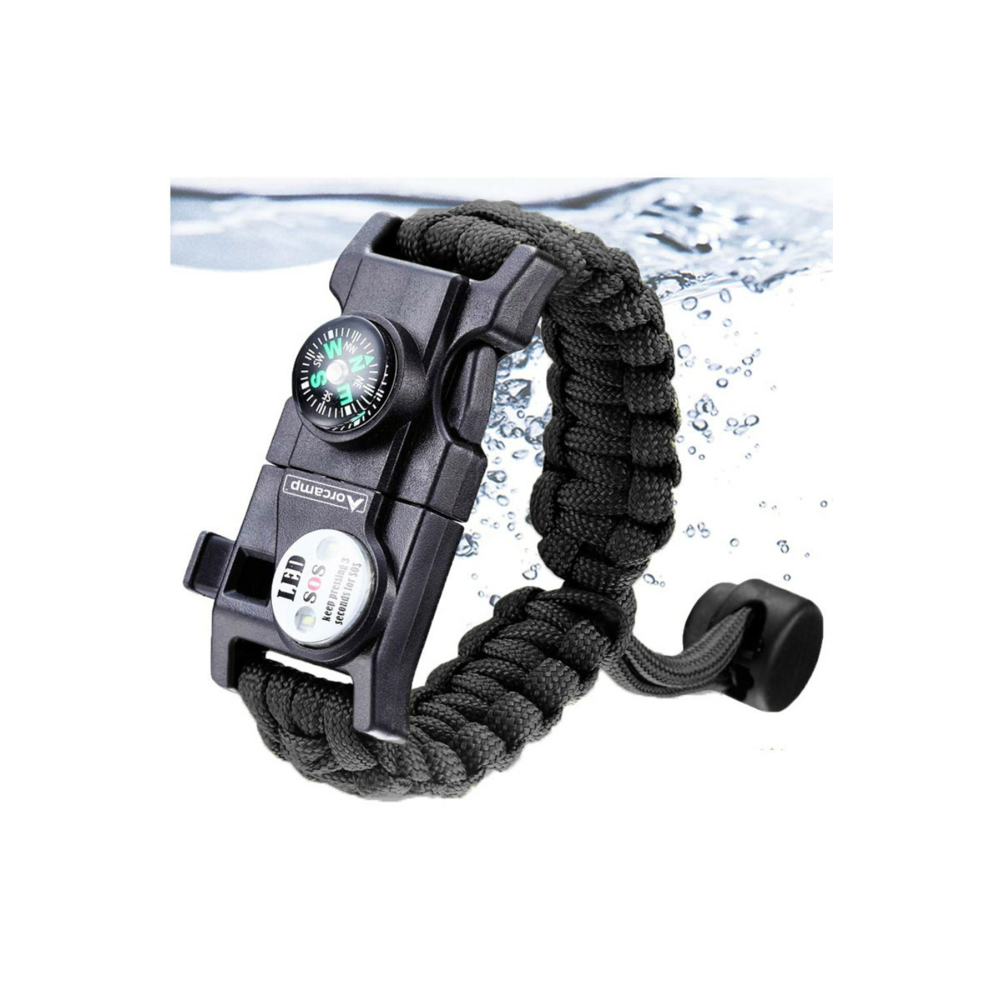 Out-4300 Paracord Hayatta Kalma Bilekliği Siyah