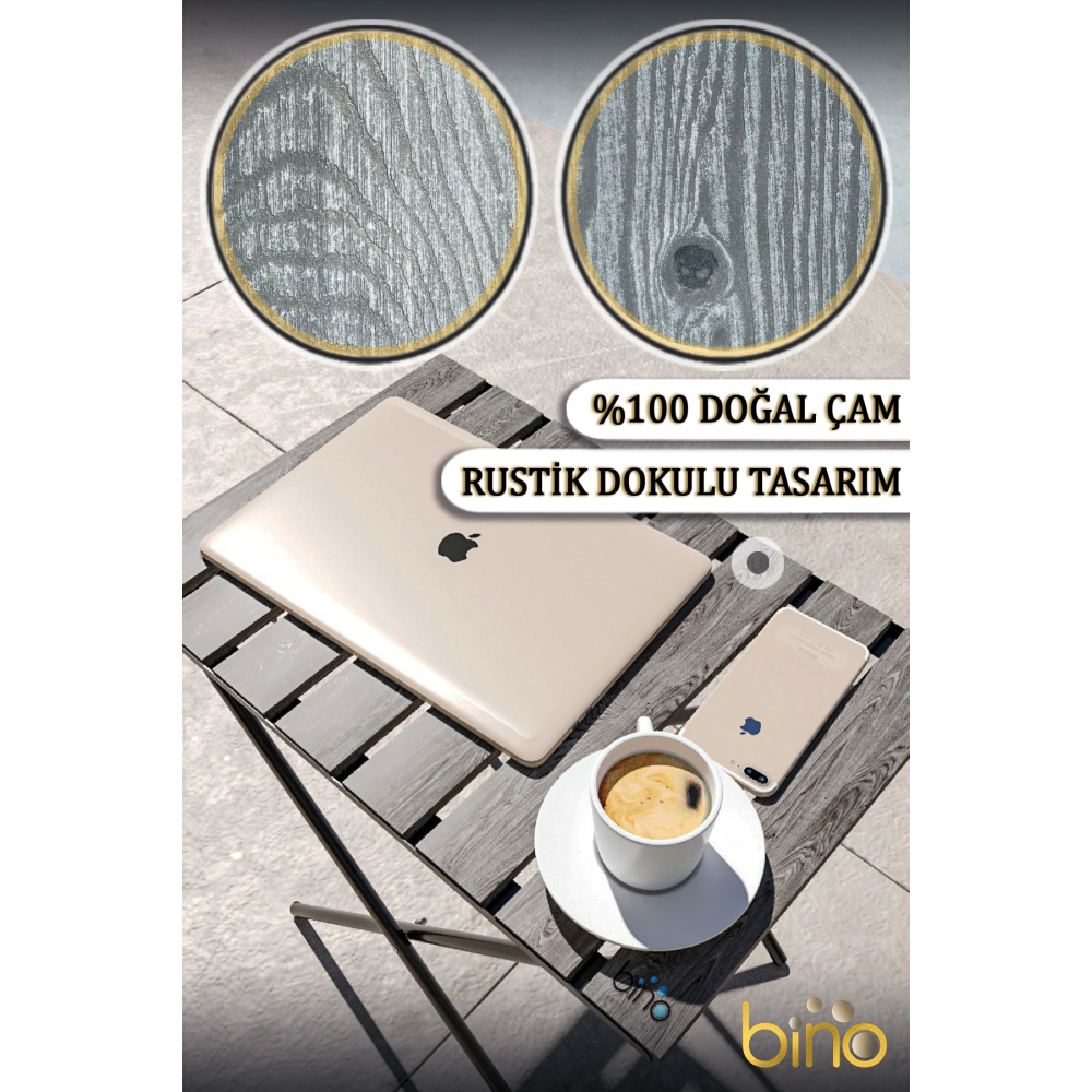 Katlanır Mutfak Masası Yükseklik Ayarlı Ahşap Kamp Masası Piknik Masası Balkon Masası