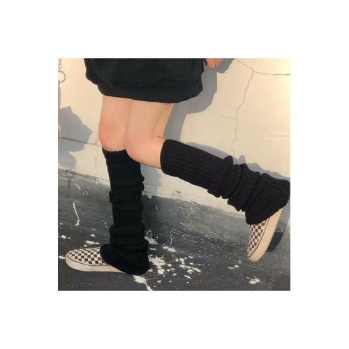 Düz Siyah Kışlık Kalın Bol Tozluk