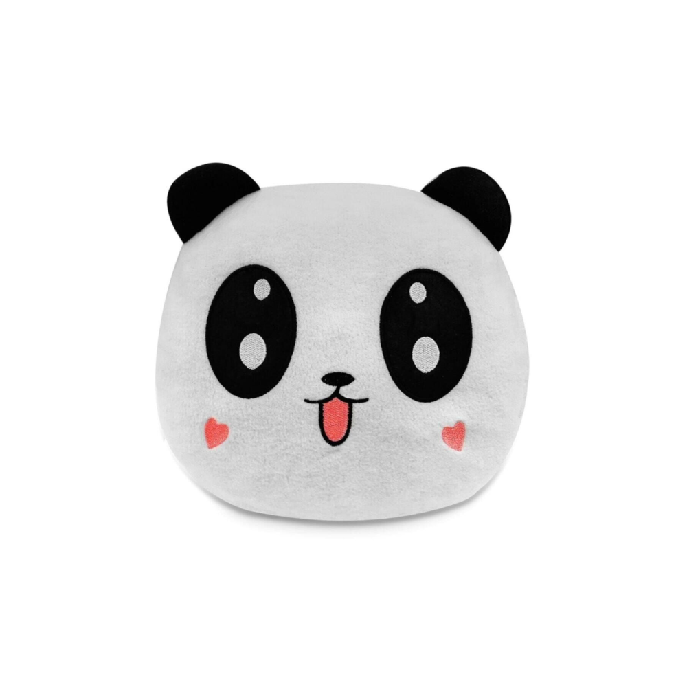Panda Figürlü Kalp Yanaklı Sevimli Peluş Yastık, Yavru Panda Yastık, Hediyelik Yastık