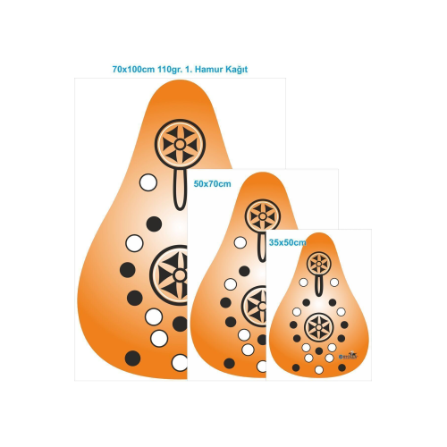 Geleneksel Hedef Kağıdı Puta 35x50 cm 5 Adet