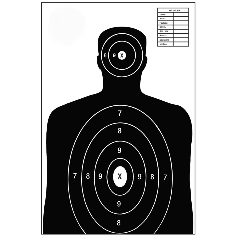 Taktik Atış Hedef Kağıdı 111 (10 Adet)