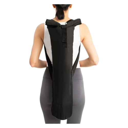 Siyah, Yıkanabilir, Boyu Ayarlanabilir, Fermuarlı Cepli Yoga Matı Çantası, Unisex, Siyah