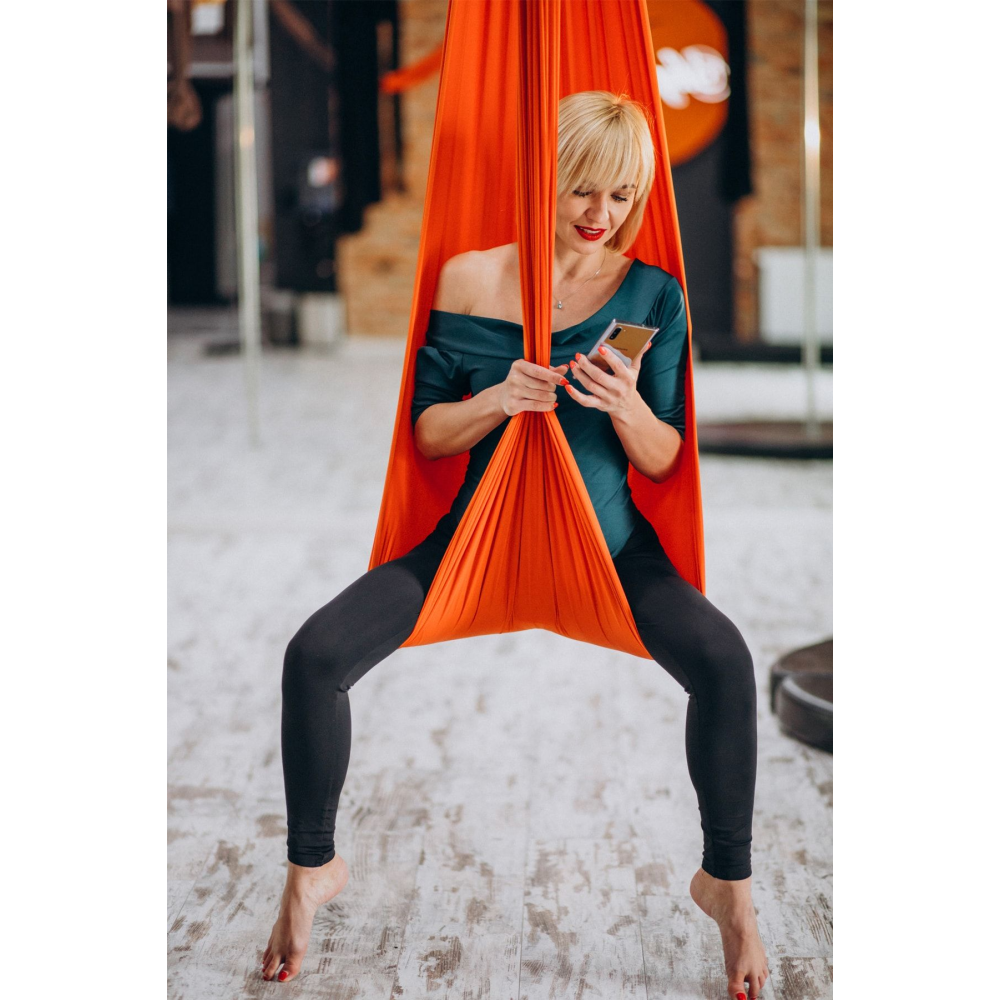 Yoga Fly Hamağı, Antigravity Askılı Yoga Denge Spor Aleti (turuncu)
