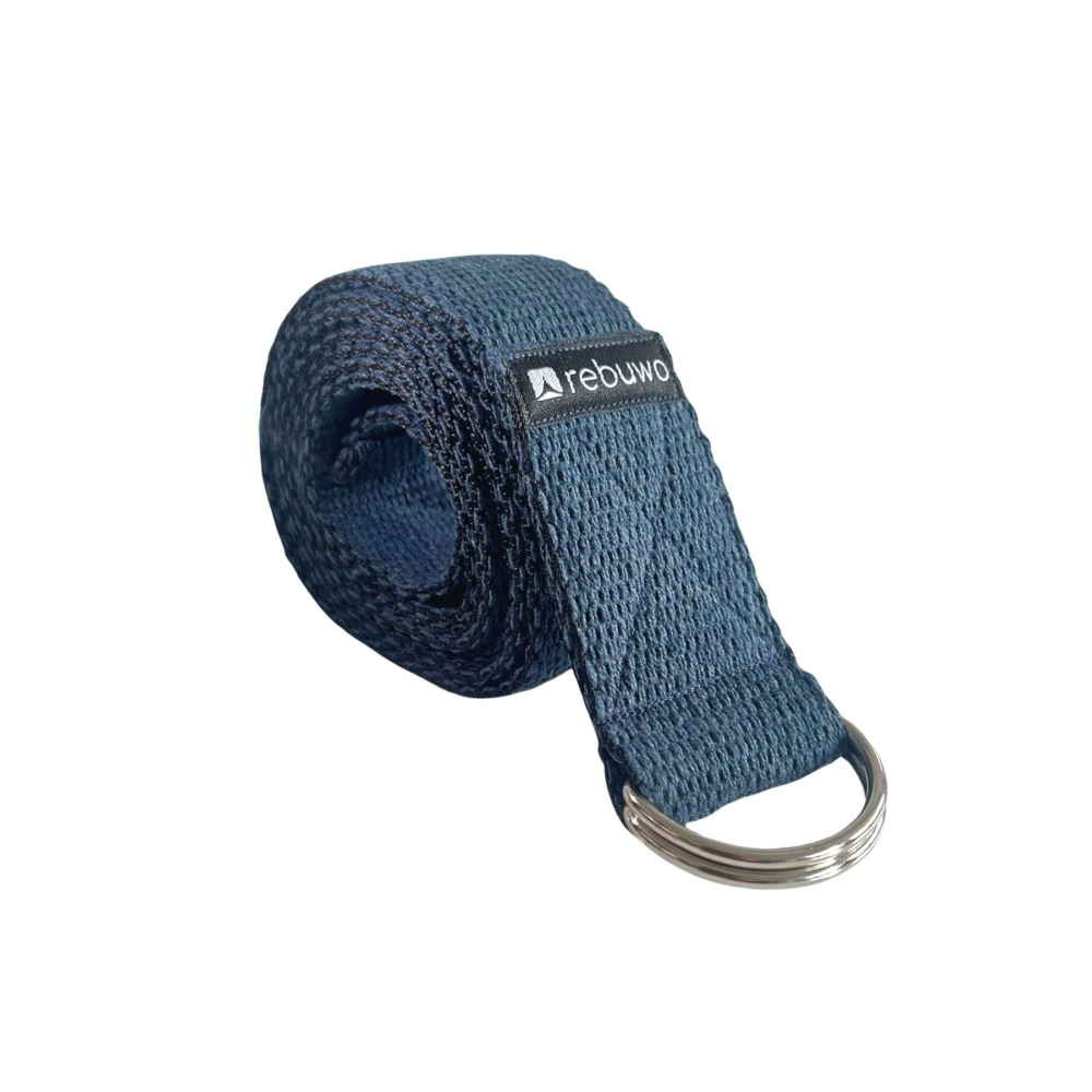 Lacivert Yoga Kemeri, Doğal Pamuk 184 Cm,yoga Ve Pilates Için Ideal, Navy Blue Cotton Yoga Strap